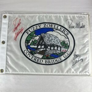Covered Bridge Flag Daly, Zoeller, Weekley, Mediate Masters Champion Autographed